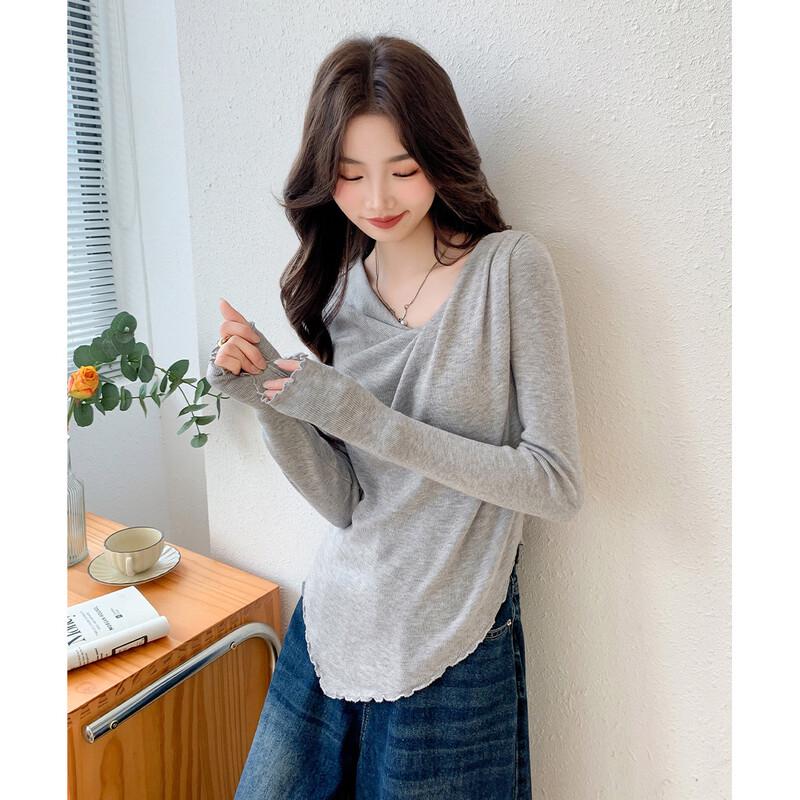 Mokana Women's Asymmetric Long Sleeve Knit Top