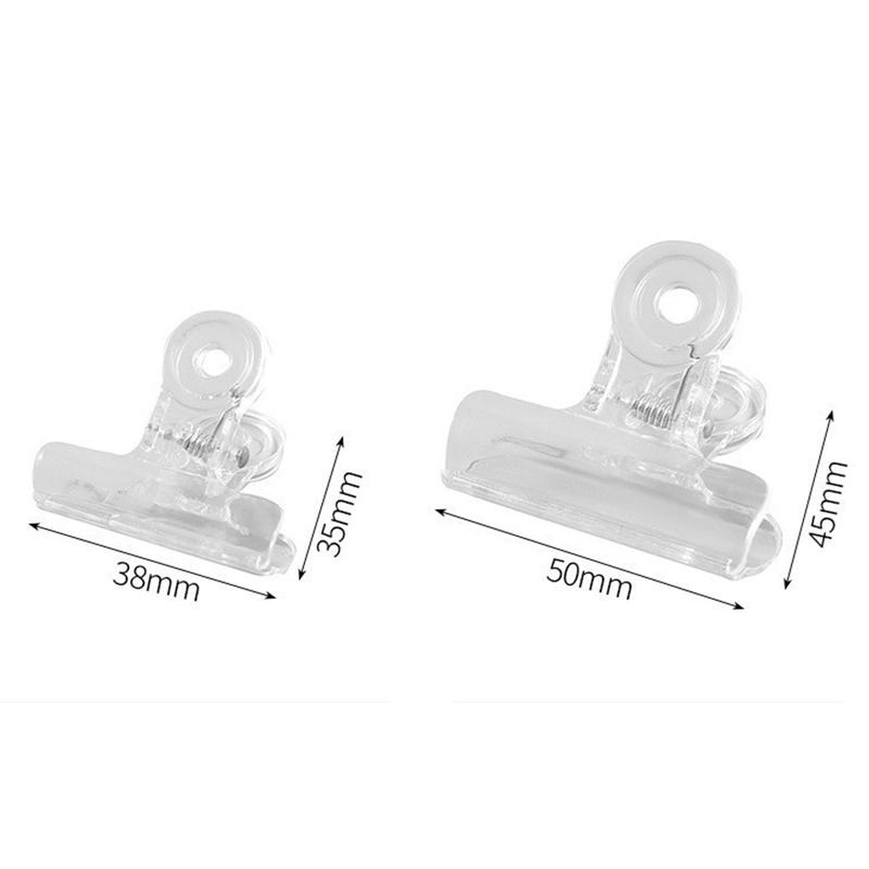 Folder File Clip Office Food Storage Clip Stationary Organizer Creative Home Living Student Test Paper Clip Plastic Clip Transparent Paper Clip