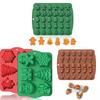 Christmas Silicone Baking Molds for Candy Chocolate Fondant Non-Stick Holiday Cake Decorating Tools Santa Snowman Tree Mold Set