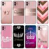Rose Gold Pink Princess Queen Phone Case For Apple iPhone 13 12 Mini 11 Pro XS Max XR X 8 7 6S 6 Plus SE 2022 2020 5S 5 Cover