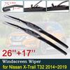 Для Nissan X-Trail T32 2014~ X Trail Переднее лобовое стекло Стеклоочистители Автоаксессуары Наклейки Щетки стеклоочистителя Автомобиля 2015 2016