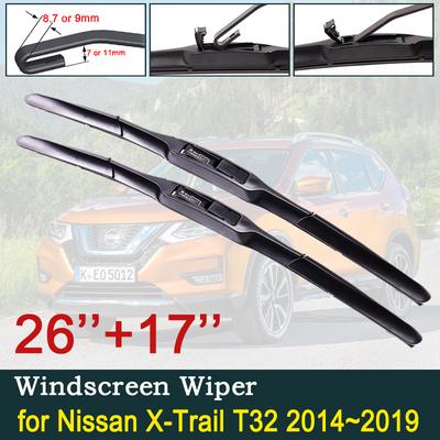 Для Nissan X-Trail T32 2014~ X Trail Переднее лобовое стекло Стеклоочистители Автоаксессуары Наклейки Щетки стеклоочистителя Автомобиля 2015 2016