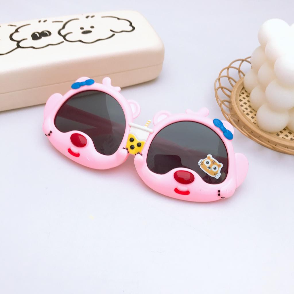Мягкие силиконовые детские солнцезащитные очки с изображением медведя из мультфильма Детские поляризованные солнцезащитные очки Защита от солнца Защита глаз Очки для девочек