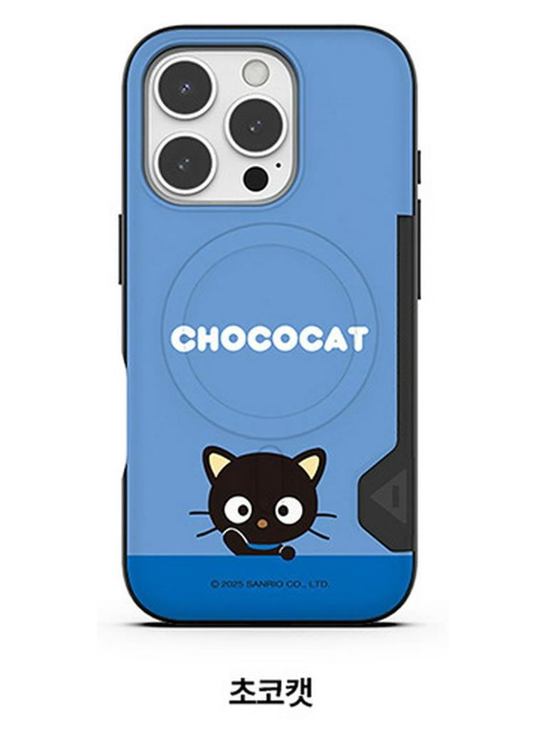 Магнитный защитный чехол Hello Kitty & Kuromi для iPhone 17 Pro Max со слотом для карт