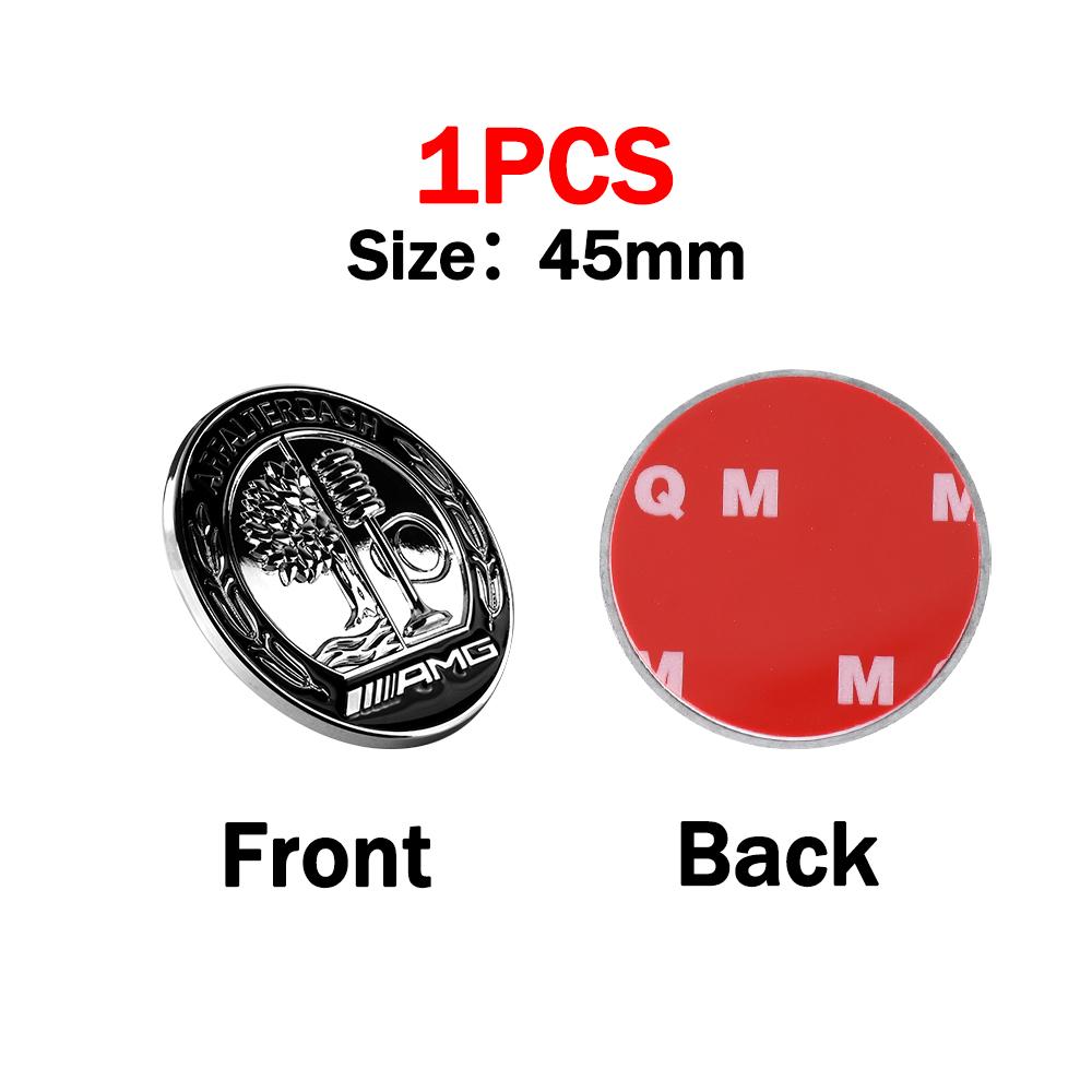1Pcs 45/65MM Car Metal Side Body C-pillar Sticker Trunk Badge For Mercedes Benz A B C R G Class AMG W211 W204 W210 W251 CLA GLA
