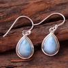 Silver Earring Larimar Gemstone Earring Handmade Jewelry