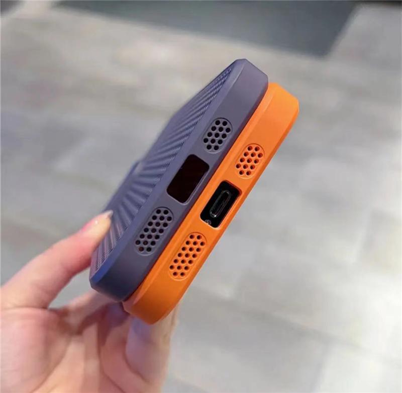 Роскошный сетчатый чехол для телефона с магнитной системой Magsafe и отводом тепла для iPhone 16 Pro Max Для iPhone 11 12 13 14 15 16Plus Защитная крышка