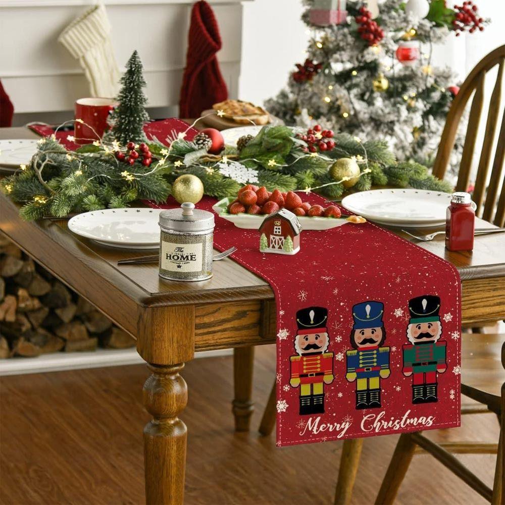 Merry Christmas Xmas Tablecloth Printed Table Cover New Year Table Flag Home Party Decor