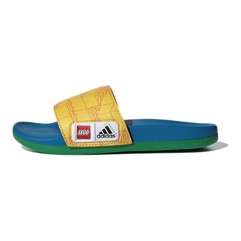 Шлепанцы LEGO x Adidas Adilette Comfort K для детей Желтый Синий Детские FZ2867