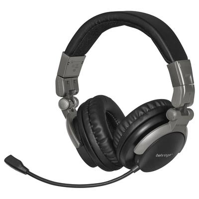 Behringer Наушники Bluetooth-совместимые, беспроводное соединение, герметичный 40-миллиметровый динамический драйвер с микрофоном, совместимый с адаптером-преобразователем в комплекте