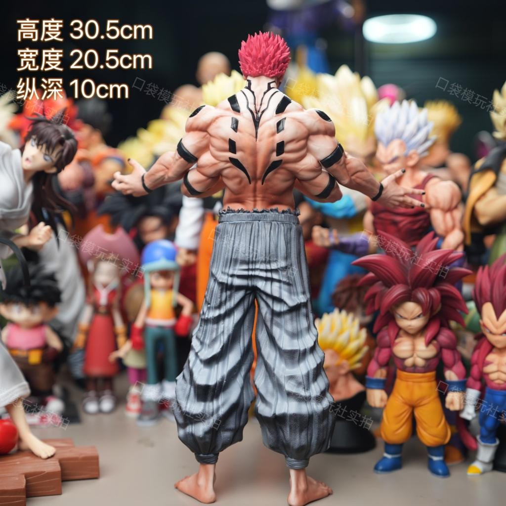 HY Studio Статуэтка Рёмен Сукуна из Jujutsu Kaisen, 30 см, Начальная форма, Аниме Фигурка Действия, Коллекционный Подарок, Проклятый Дух