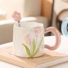 High Value Hand Painted Tulip Cup Mug Cup Ceramic Bridesmaid Hand Socks Gift Opening Event Send Customers