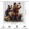 3D-печатная шторка для душа с изображением медведицы с медвежатами, водонепроницаемая ткань, украшение для ванной комнаты для домашнего декора