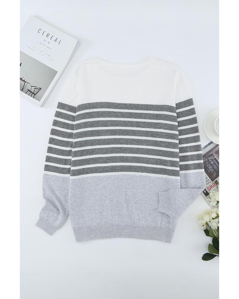 Azura Exchange Colorblock Striped Sweater