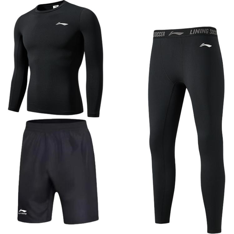 Фитнес-комплект Li Ning мужской черный YWBU070-1