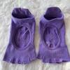 Cotton Toe-Separating Yoga Socks Pilates Barre Dance Fitness Non-Slip Grip Short Cuff Unisex