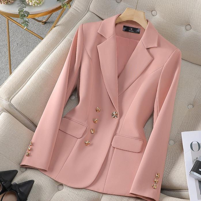 Осенне-весенний женский брючный костюм из 2 предметов, женская деловая рабочая одежда, формальный пиджак и брюки