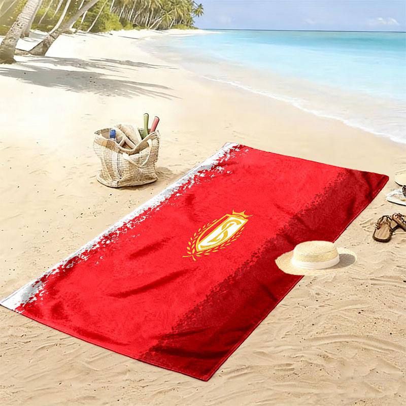 STD Liège Print Beach Towel, Large Soft Quick Dry Towel for Beach Camping Swimming