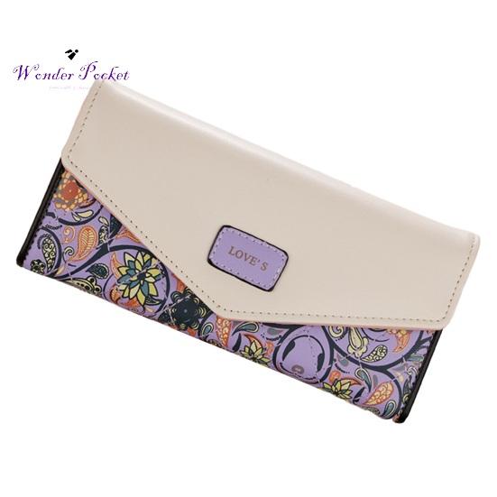 Женский кошелек в форме конверта, винтажный цветочный ромб с принтом, длинный, портативный, из искусственной кожи, большой емкости, с твердым швом, женский кошелек, сексуальная одежда для взрослых