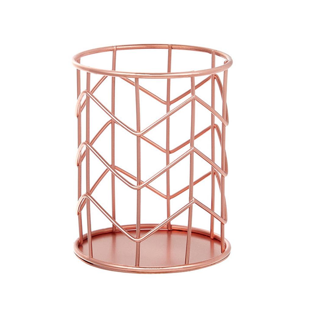 Металлический держатель для ручек, офисный органайзер, настольный полый контейнер, канцелярские принадлежности, многофункциональная модная корзина, бытовая химия