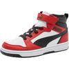 Rebound V6 Mid Ac Jr Versatile Comfortable Mid-Top Kids Skate Shoes Kids Skate Shoes Red White Black 404317-02