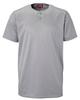 ATS15S01 Baseball K Size L 2-Button Shirt, Silver,