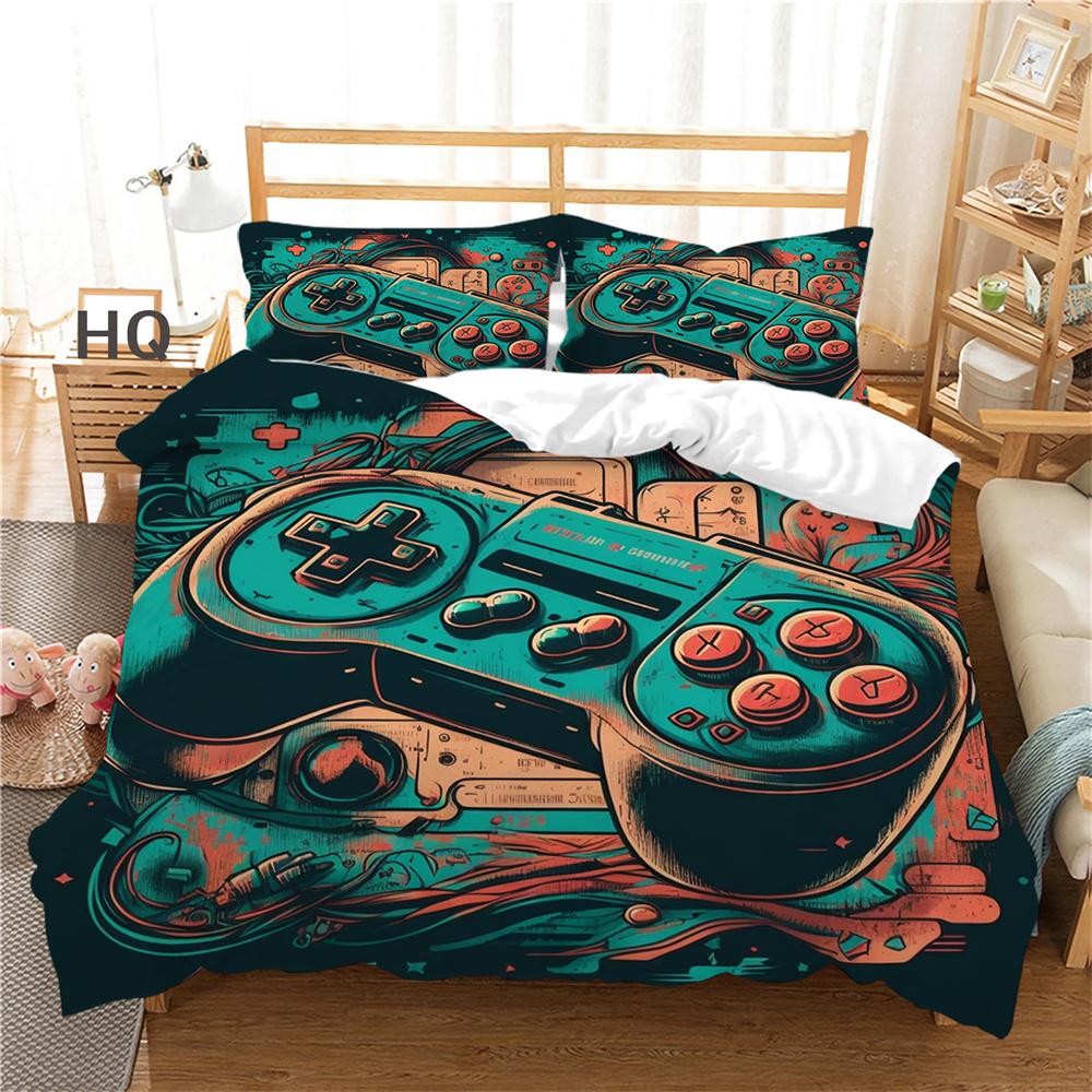 3D игровая консоль с принтом, покрывала для подростков, двойной размер, пододеяльник, роскошный мягкий высококлассный декор для спальни