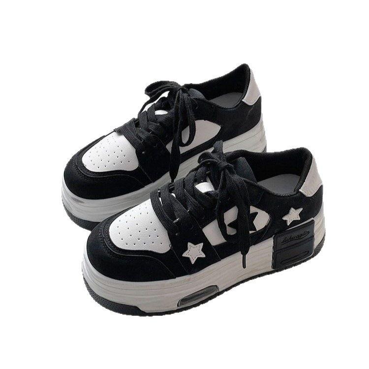 2025 весна и осень популярная повседневная спортивная обувь на толстой подошве женская весна и осень зима новая нишевая универсальная обувь для бега и белой доски