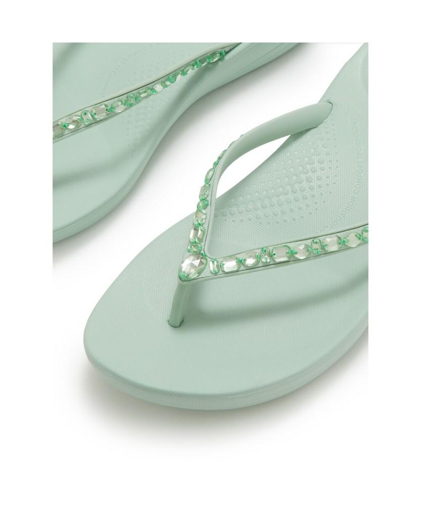 Женские шлепанцы Fitflop Eye Cushion Multi Crystal - Мятный шепот (Ft64K2Q10Q)