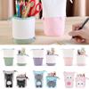 Large Capacity School Supplies Makeup Pouch Pencil Case Zipper Storage Box Telescopic Pen Bag