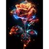 5d DIY Diamond Painting Cross Stitch Colorful Crystal Rose Flower Diamond Embroidery Mosaic Full Round Drill Home Decor Arts