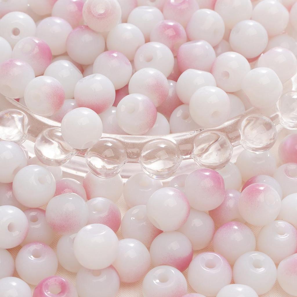 Браслет из стеклянных бусин «половина сахара» с пузырьками желе 8-10 мм - круглые свободные бусины для аксессуаров ручной работы