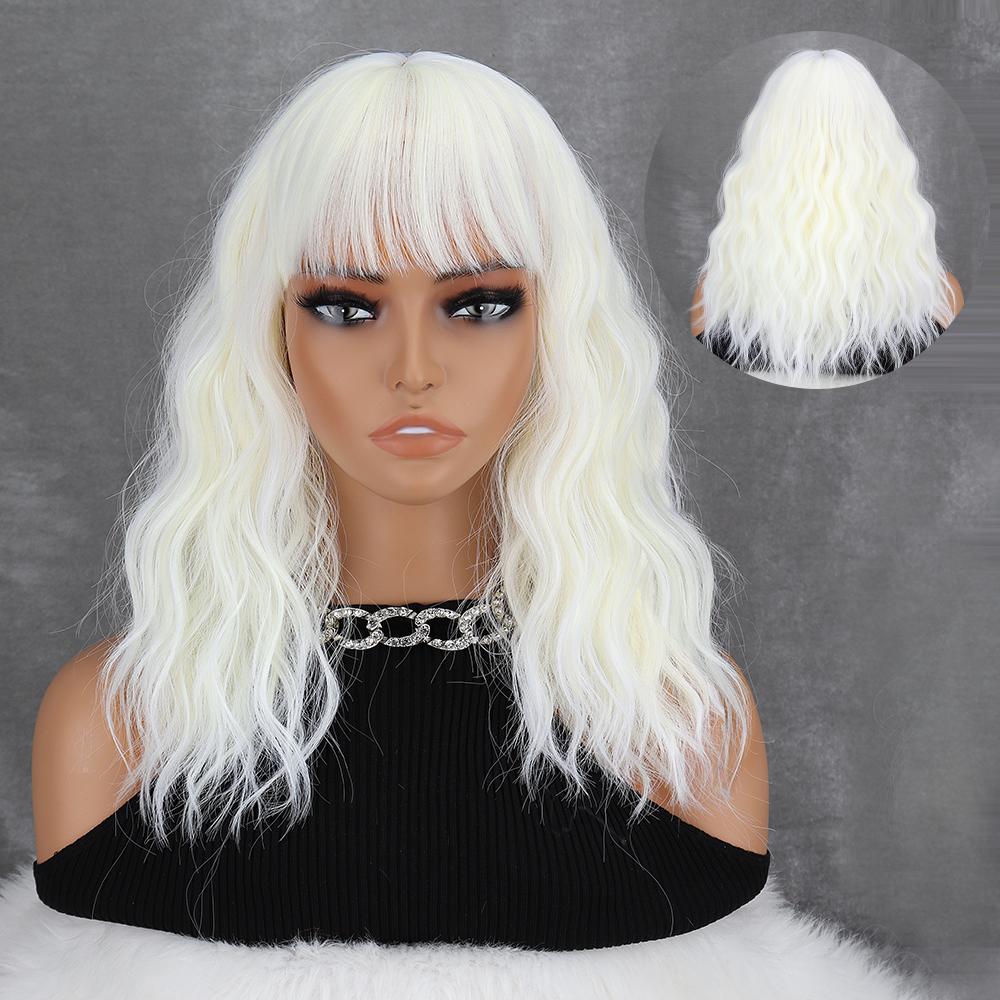 LISI HAIR Длинные синтетические парики боб для женщин, повседневная одежда, черные и коричневые длинные волнистые парики с челкой, термостойкое волокно, волосы для косплея