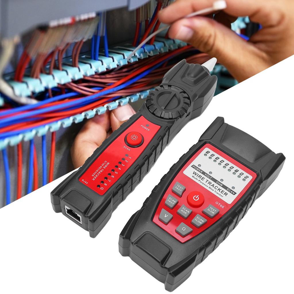 GT66 RJ11RJ45 Многофункциональный кабельный тестер Линейный искатель Сетевой кабельный детектор Оборудование для обнаружения