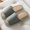 Wholesale Simple Linen Slippers Four Seasons Guests Indoor Living Room Home Floor Cotton Linen Slippers Couple