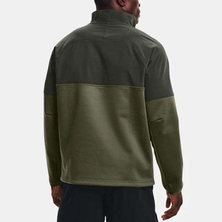 Under Armour RUSH Свитшоты Мужские Армейский Зеленый Стойка Умеренный Обычный 1366122-390