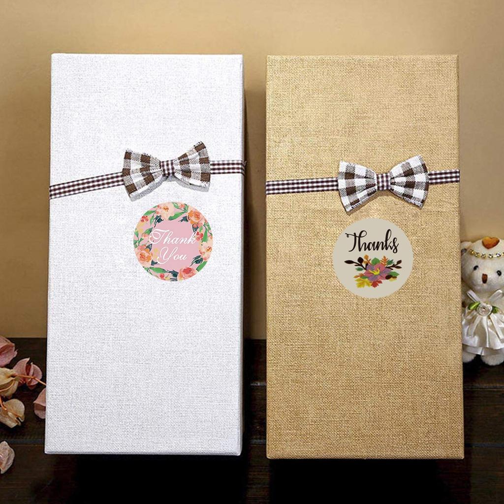 500Pcs/Roll Labels Flower Thank You Stickers Seal Label Handmade Custom Scrapbooking Gift Decoration Stationery Sticker 3.8cm