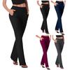Yoga Pants Women High Waist Stretch Solid Fashion  Skinny Wide Leg Pants With Pockets Sports Pants