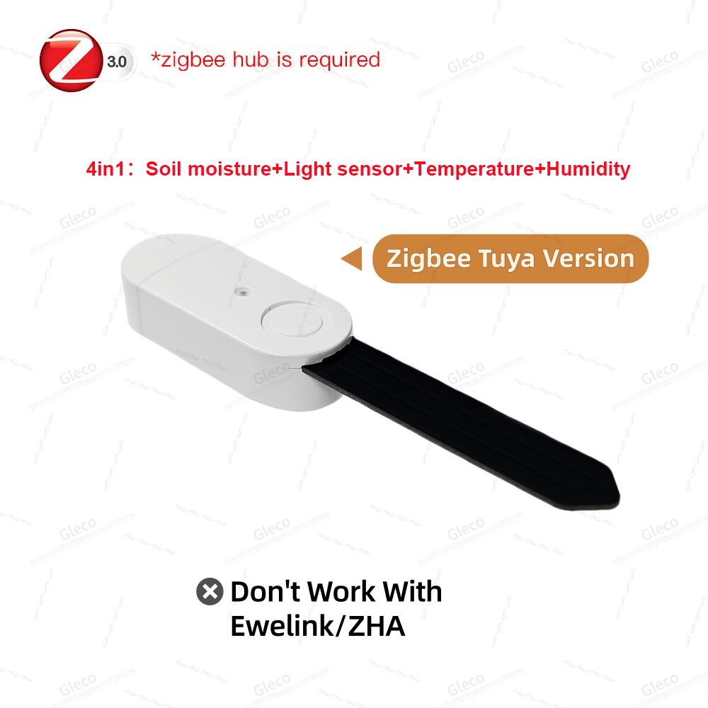 Zigbee Тестер почвы Плодородие Температура Влажность Свет Влажность Датчик Для Автоматического Садового Полива Tuya Smart Life Z2M