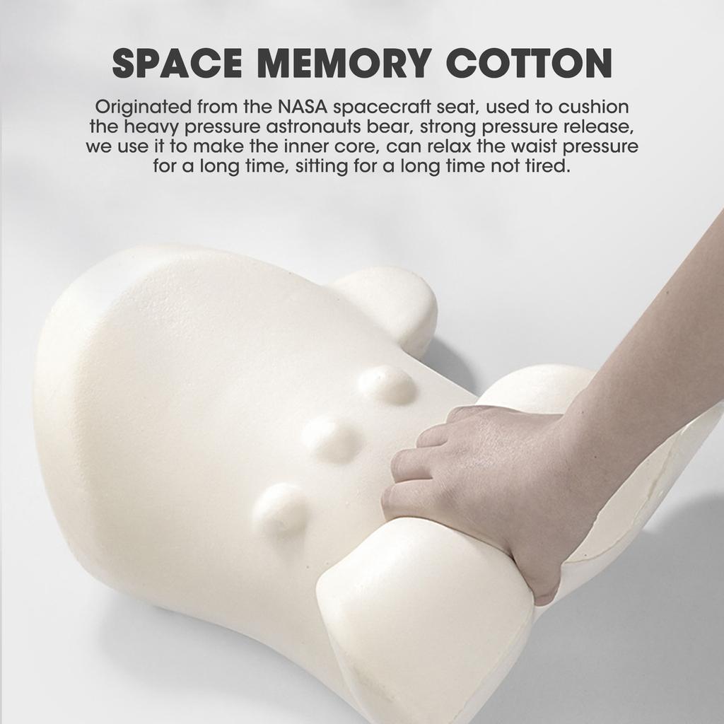 Car Lumbar Support Pad Memory Foam Waist Support Car Seat Cushion Comfortable Waist Longterm Driving Without Fatigue Ready Stock