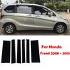 6pcs Car Window Door Column B C Pillar Post Trim Cover Glossy Black PC Stickers Accessories for Honda Freed GB3/GB4/GP3 2008-2016