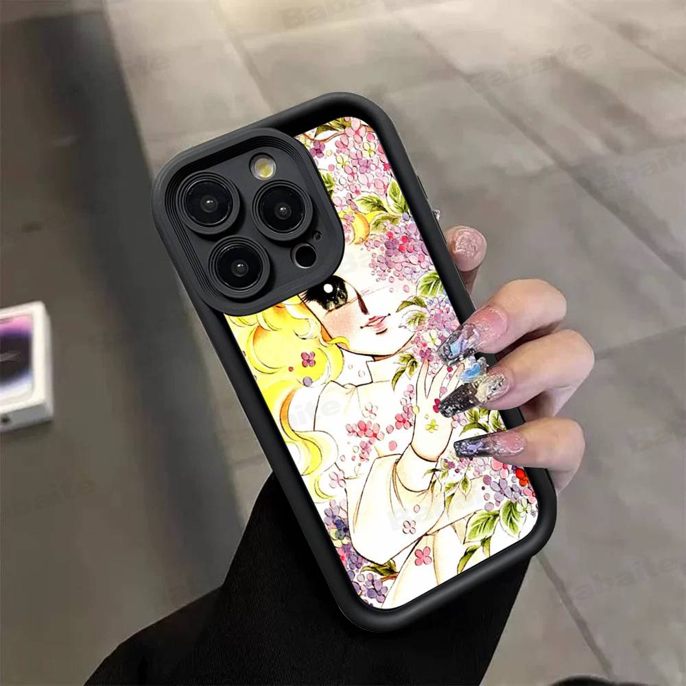 Манга Конфеты Для IPhone 17 Pro Max 16 15 14 13 12 11 Plus Черный Мягкий Чехол Для Телефона