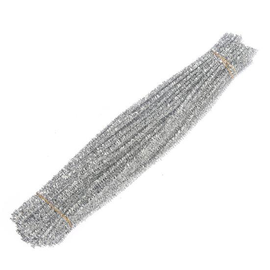 100Pcs Glitter Chenille Stems Flexible Bendable Plush Tinsel Stems Kids Educational DIY Craft Supplies Toys Crafting
