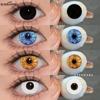 Цветные контактные линзы, горячие аниме-косплей, белые цветные контактные линзы, ролевые игры на Хэллоуин, вампирские красные глаза, 1 пара