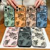 Чехол с узором розы в стиле эскиза для iPhone 17 Pro Max Магнитный для Magsafe Гибридная Тонкая Матовая Крышка для iPhone 16 15 14 13 Pro Max
