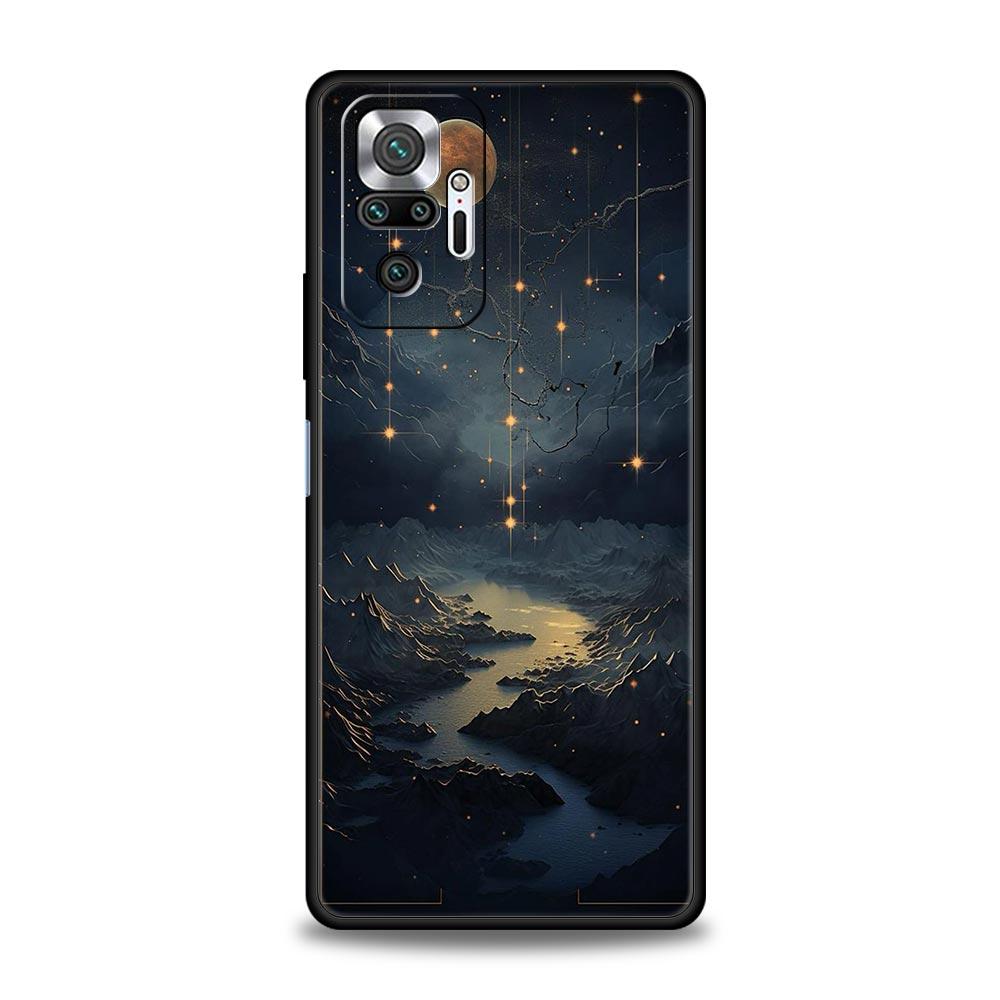 Модный Чехол-Крышка для Телефона со Звездным Небом для Redmi 14C 10C Note 15 14 13 12 10 11 K40 Pro Plus 5G Ударопрочный Мягкий ТПУ Корпус
