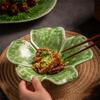 Hot Sale Bowl Tableware Set Snacks Fruit Dinner Plates Dinnerware Cabbage Design Ceramic Charger Plate