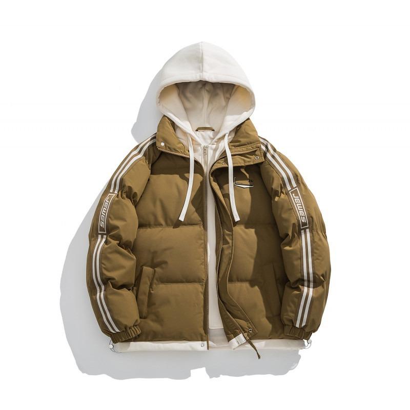 Новая парная свободная толстовка с капюшоном и хлопковой подкладкой, зимняя черная двухслойная утолщенная теплая хлопковая куртка