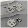 Cat Brooch Cufflinks Cute Exquisite Korean Design High-end Light Luxury Clothing Accessories