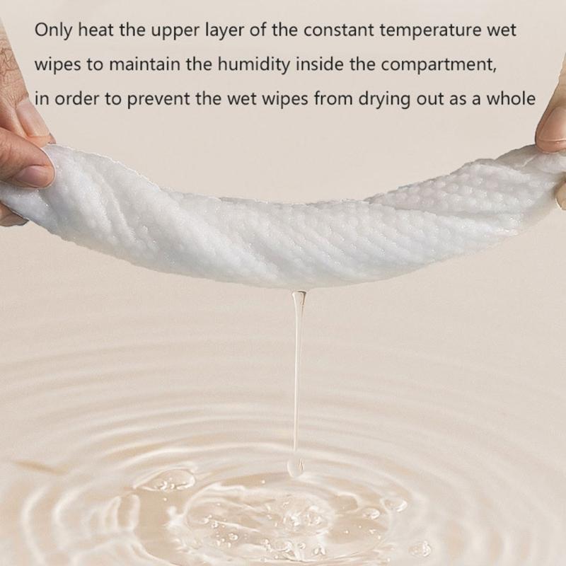 Мягкий нагреватель для влажных салфеток с дозатором для новорожденных. Регулируемая температура. Просторный и мягкое свечение для ночных смен.
